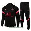 Paris Saint-Germain Trenings Collegegenser Set 22-23 Kvart-Zip Svart - Barn